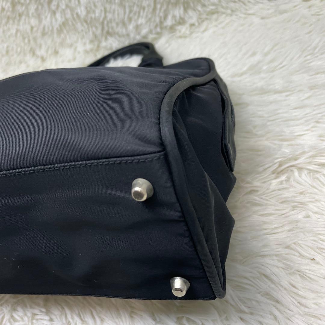 PRADA プラダ ハンドバッグ ナイロン 三角ロゴ ボーリングバッグ 鍵付き