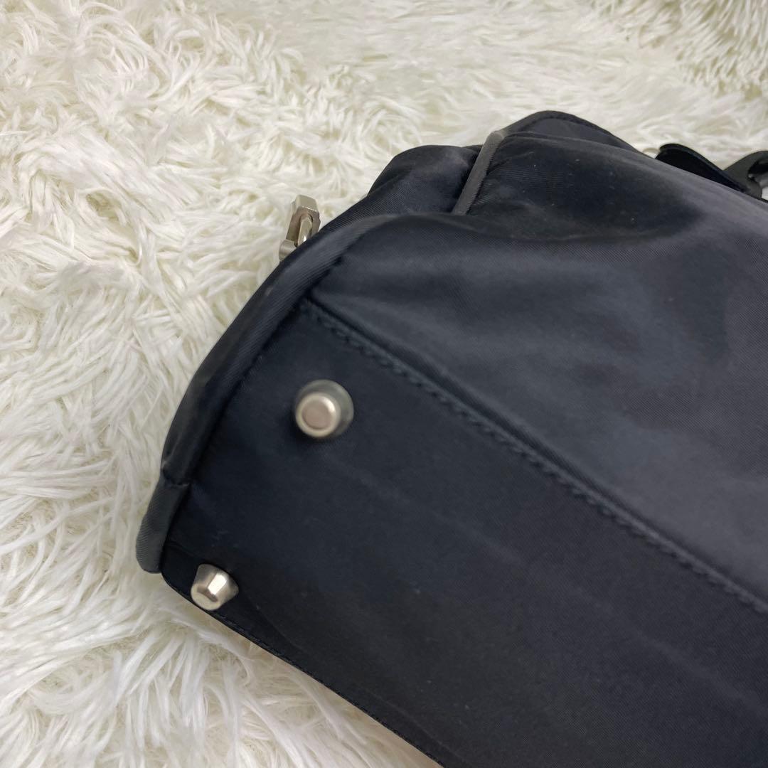 PRADA プラダ ハンドバッグ ナイロン 三角ロゴ ボーリングバッグ 鍵付き