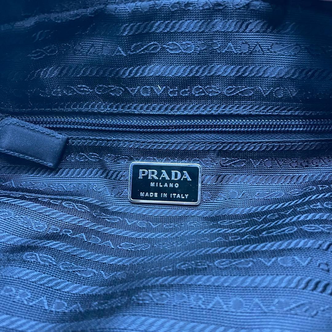 PRADA プラダ ハンドバッグ ナイロン 三角ロゴ ボーリングバッグ 鍵付き