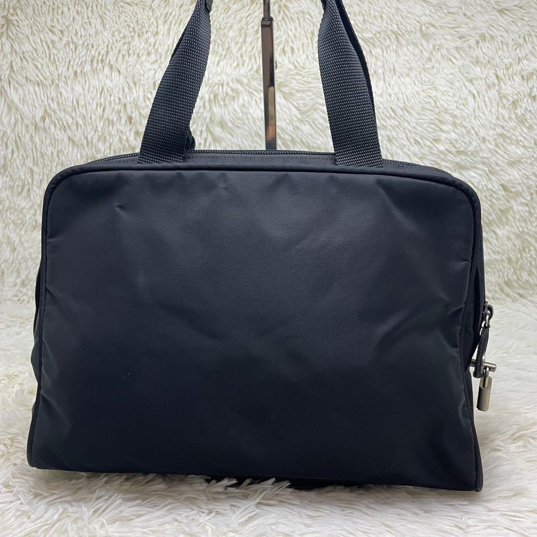 PRADA プラダ ハンドバッグ ナイロン 三角ロゴ ボーリングバッグ 鍵付き