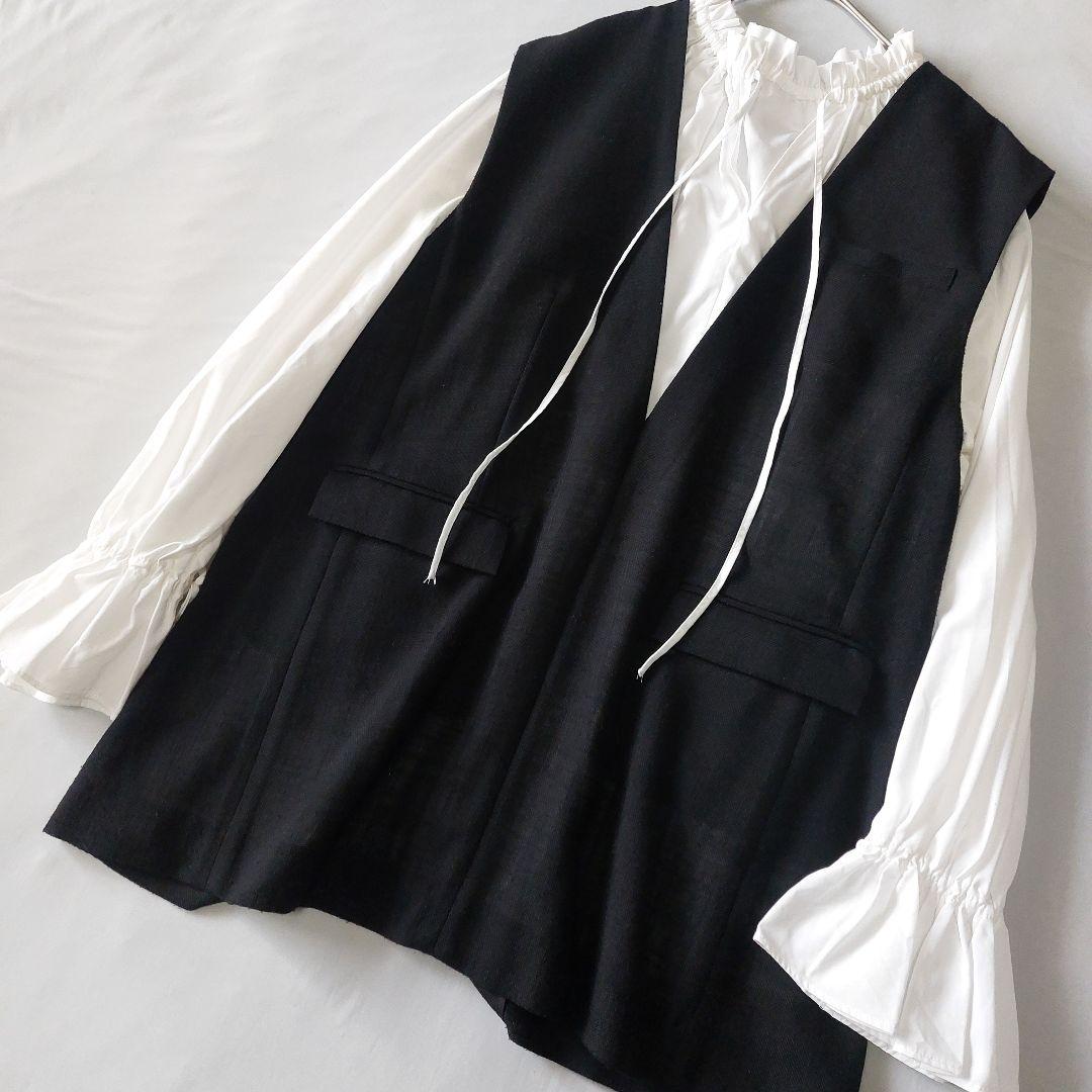 【人気】ウィムガゼット ジュートライク Vネック プルオーバージレ 25SS 黒