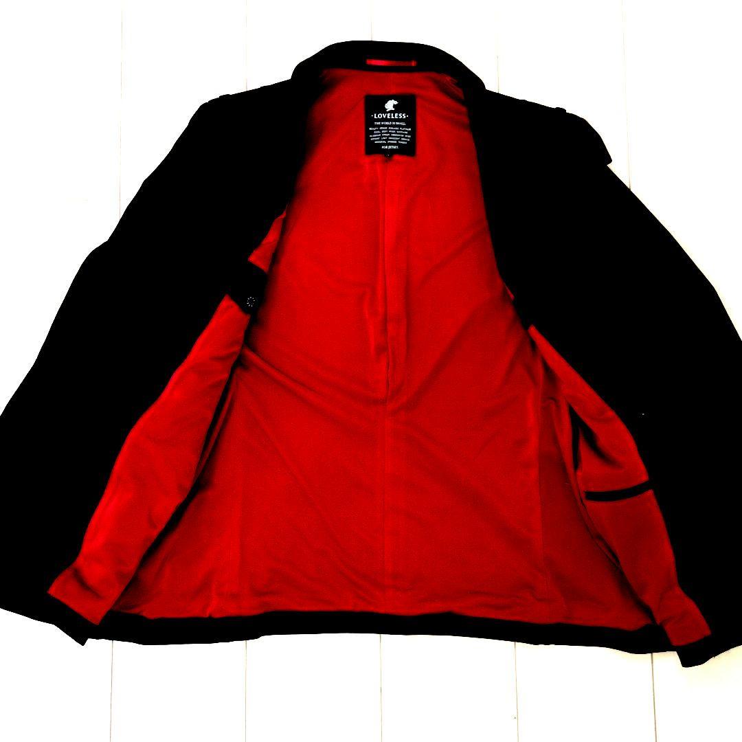LOVELESS セットアップ　銀ボタン　ダブル　ストレッチ　黒　S　美品