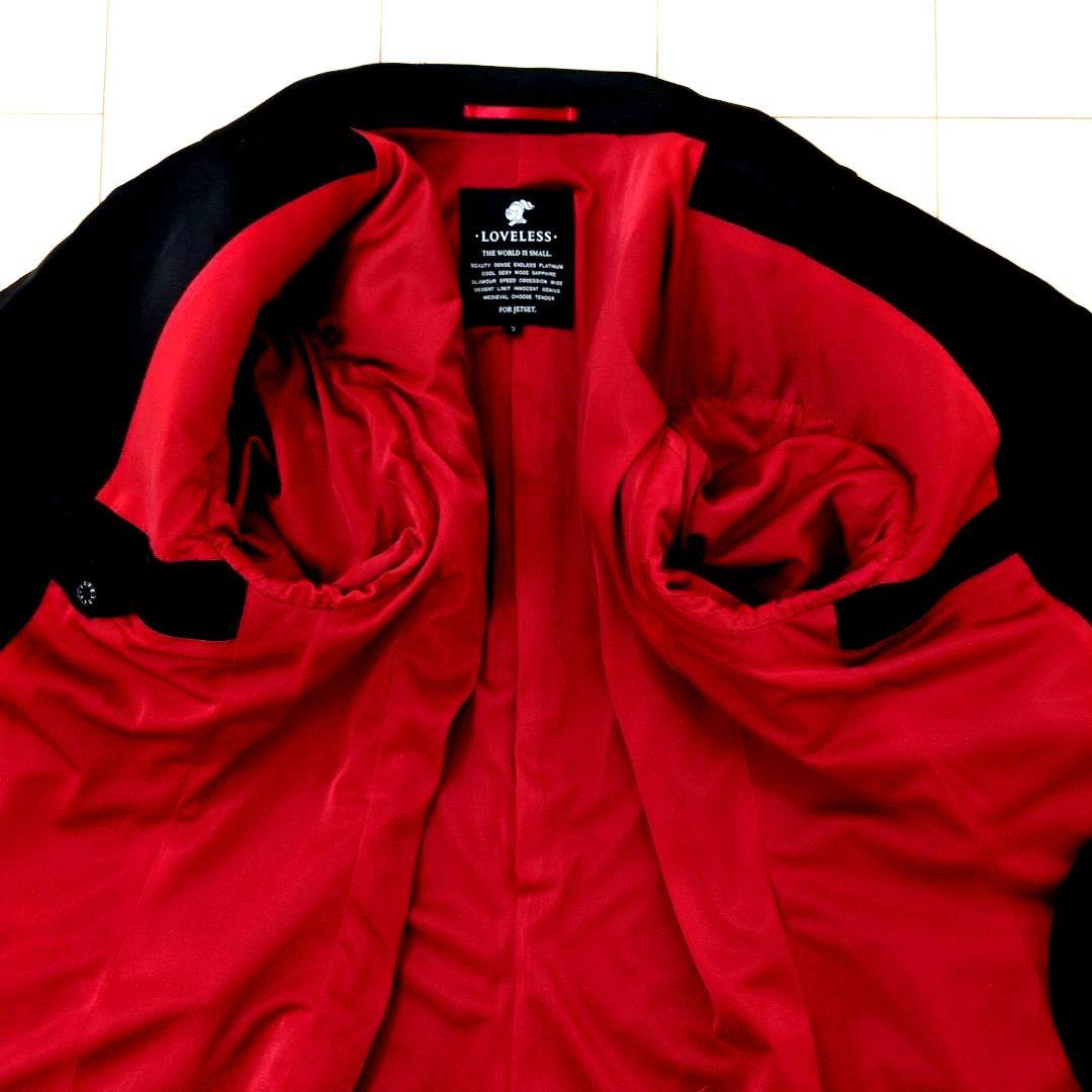 LOVELESS セットアップ　銀ボタン　ダブル　ストレッチ　黒　S　美品
