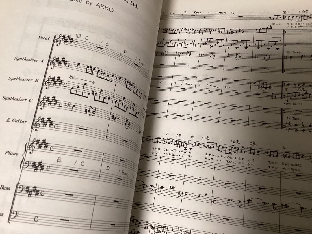 ★楽譜/矢野顕子/あしたこそ、あなた&ベストアルバム/バンドスコア