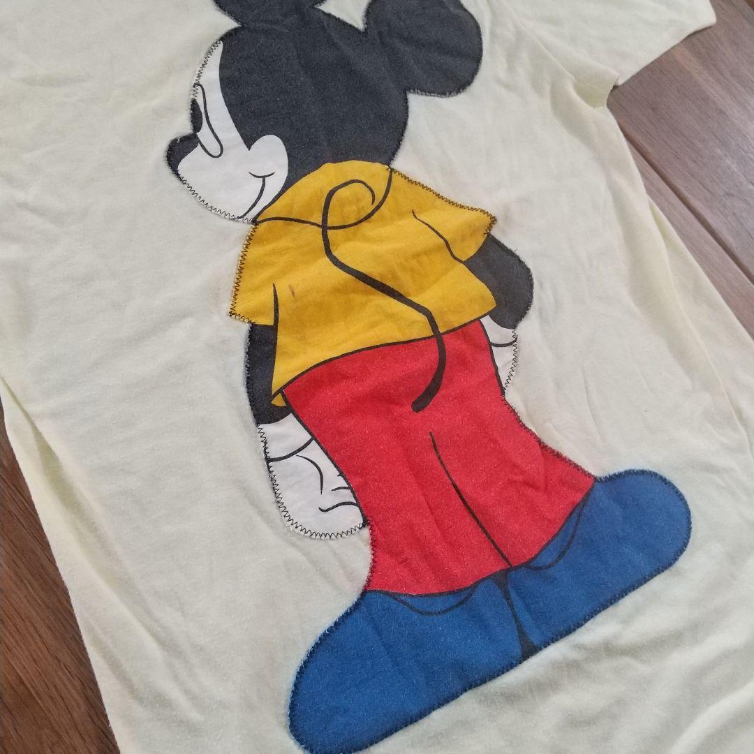 80s vintage mickey Tシャツ ディズニー 古着 パッチワーク