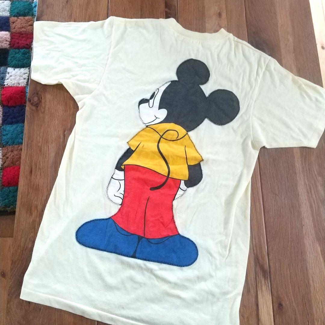 80s vintage mickey Tシャツ ディズニー 古着 パッチワーク