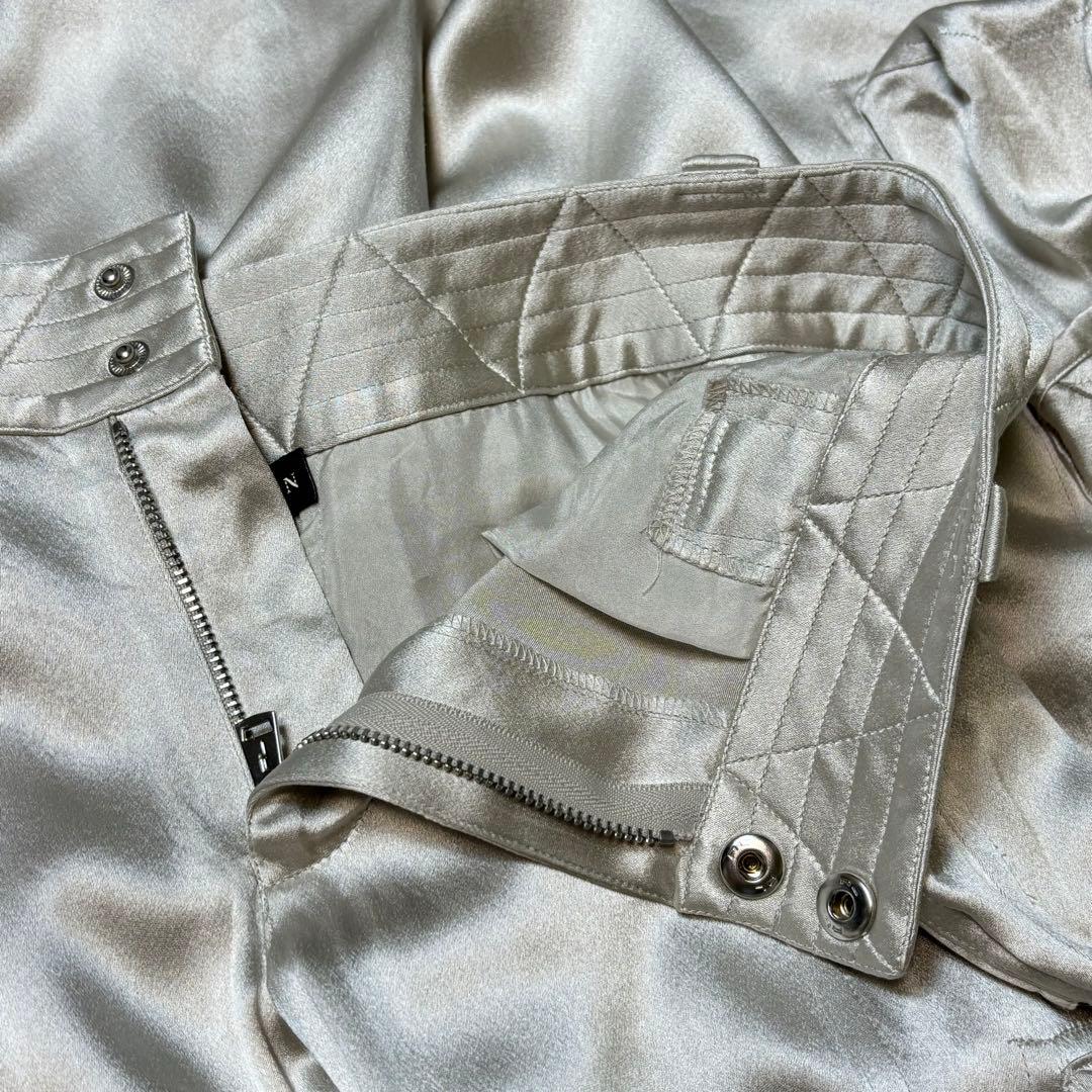 超希少 ラルフローレン ブラックレーベル シルク 絹　カーゴパンツ シルバー