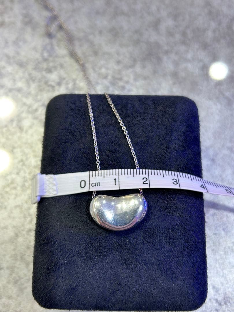 美品✨TIFFANY ティファニー　ビーンズ シルバーネックレス　40cm