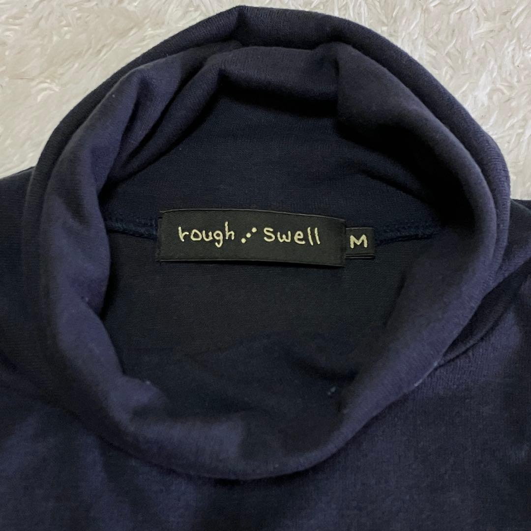 ラフアンドスウェル　長袖　モックネック シャツ　ネイビー M 日本製