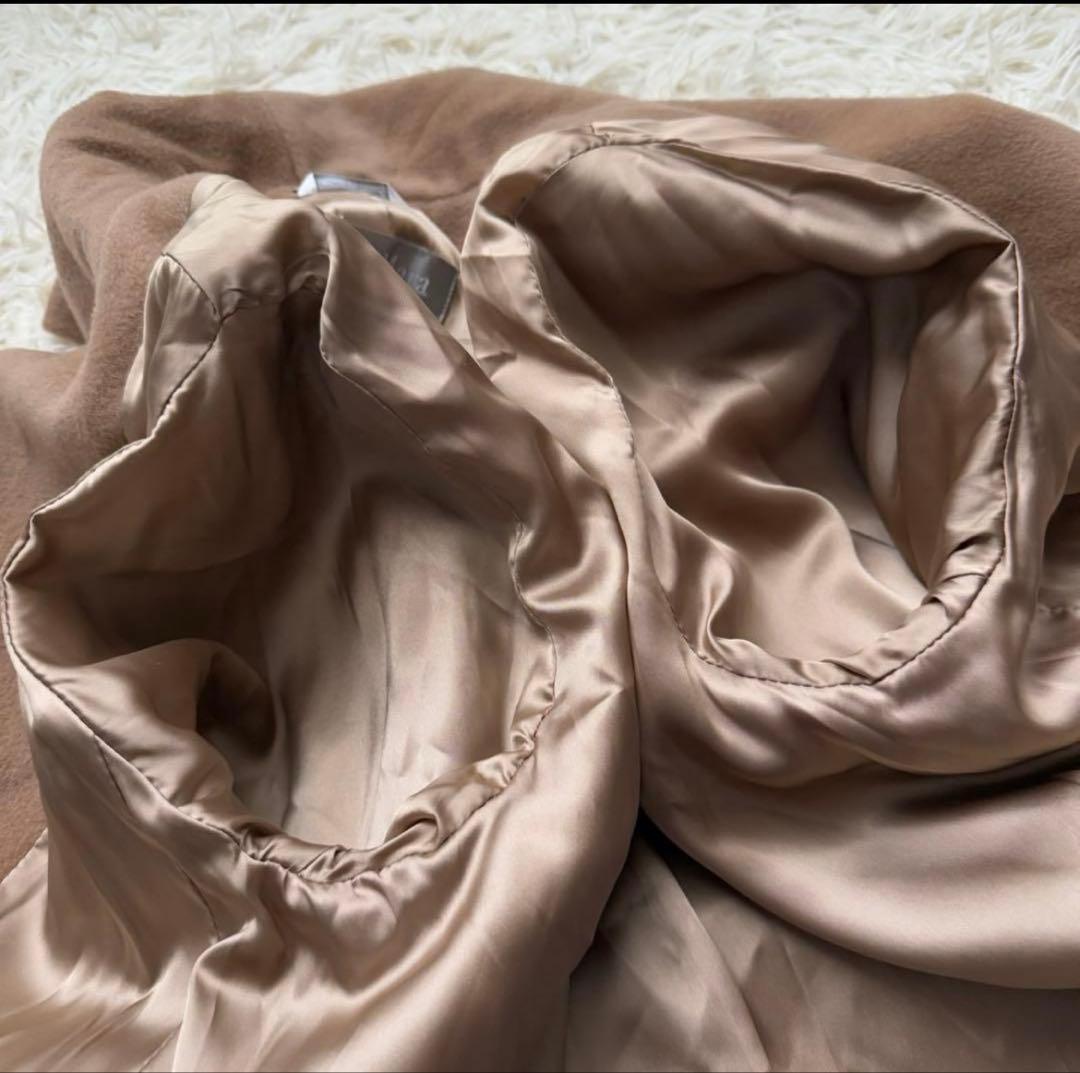 極美品 Max Mara ピュアウール リアルト ロングコート キャメル ベルト