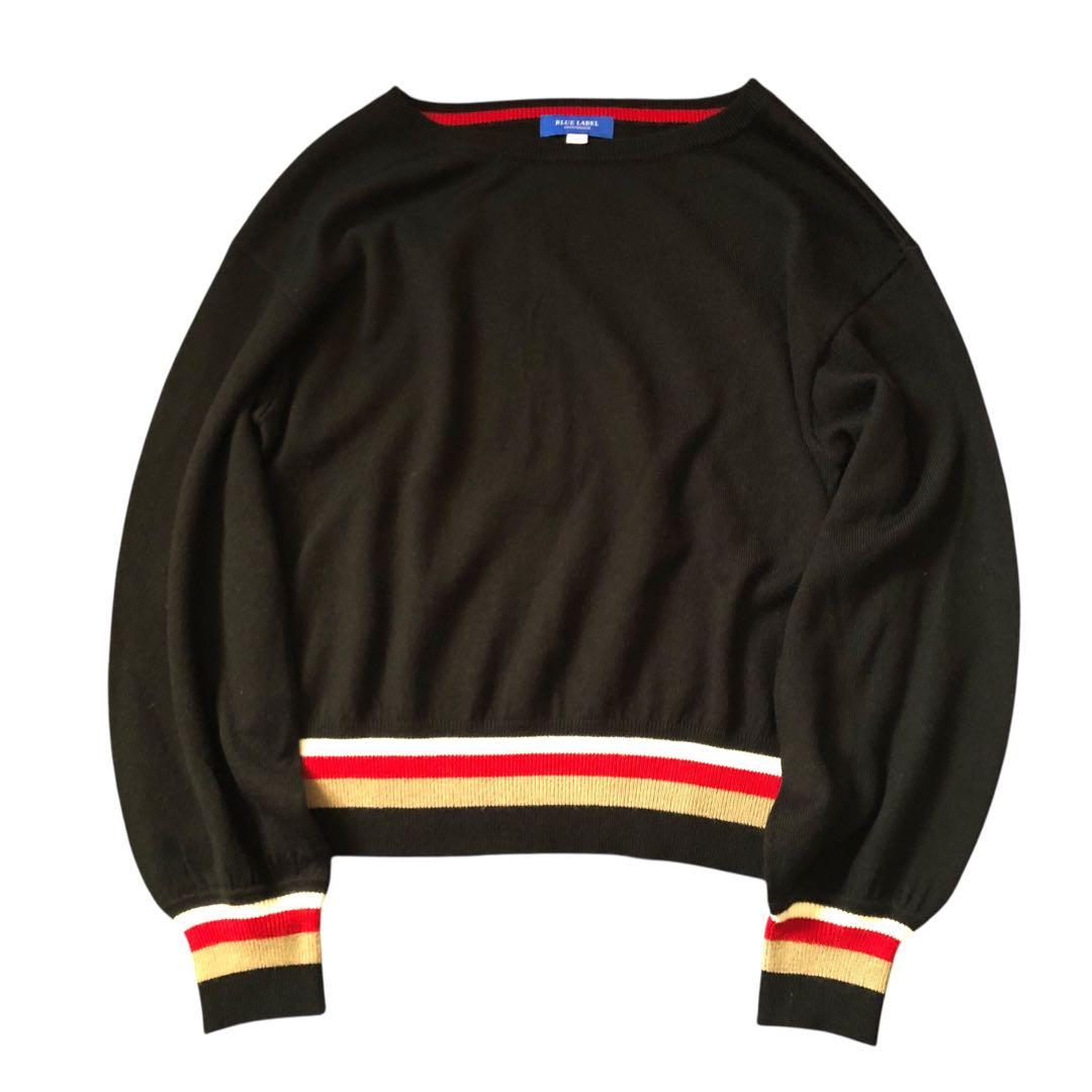 美品　バーバリークレストブリッジ　ニットセットアップ 黒