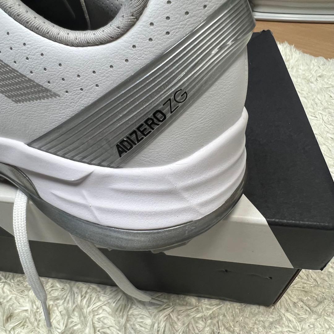 新品】アディダス アディゼロ ZG スパイクレス ホワイト メンズ サイズ25㎝