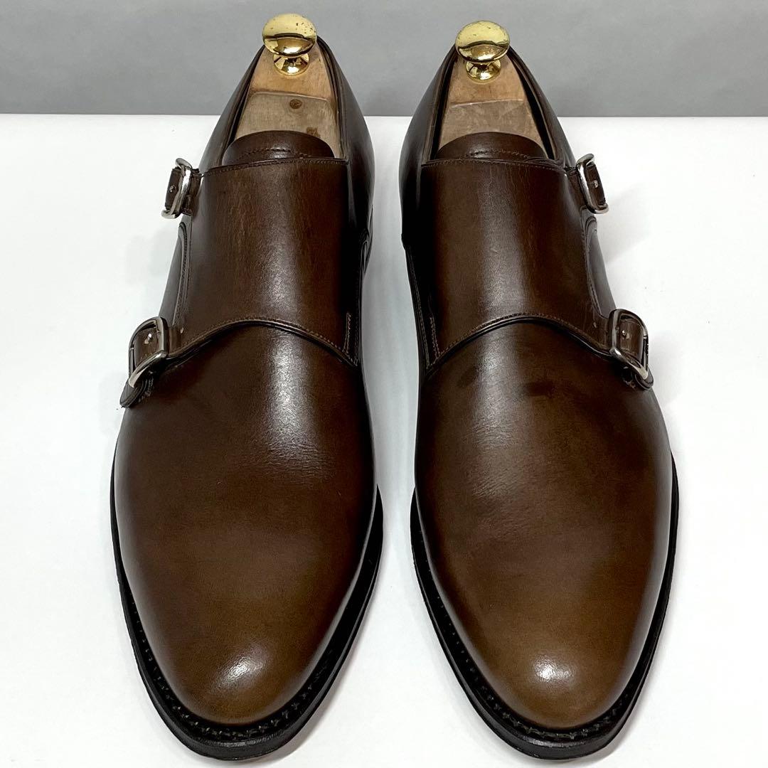 【新品同様✨️】BALLY バリー ダブルモンク ブラウン US9EEE 革靴