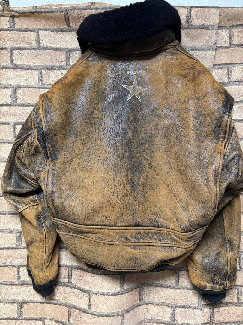 AVIREX アビレックス ブラウンフライトジャケット ファー付き