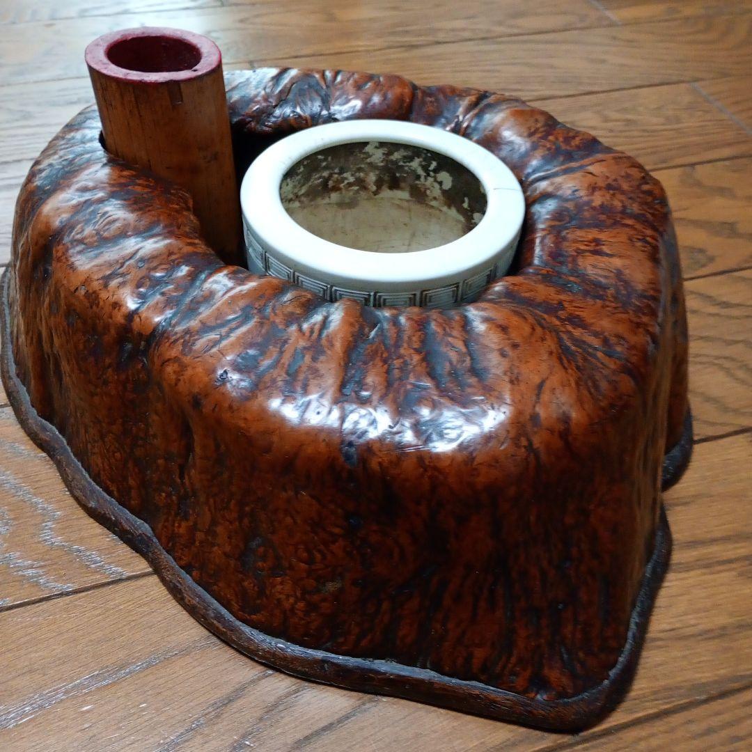 煙草盆　天然木製　アンティーク　骨董品