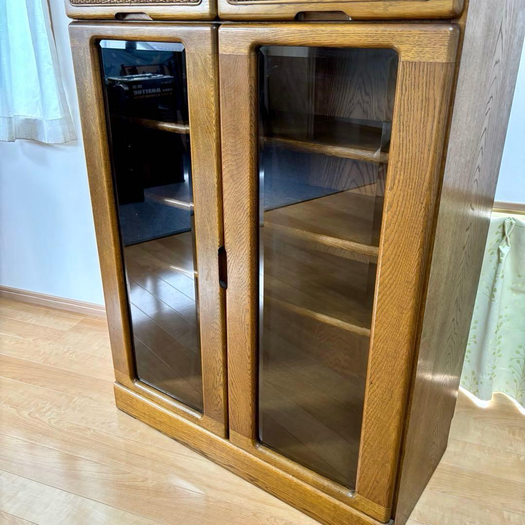 コスガ KOSUGA ガラスキャビネット 本棚 書棚 リビングボード