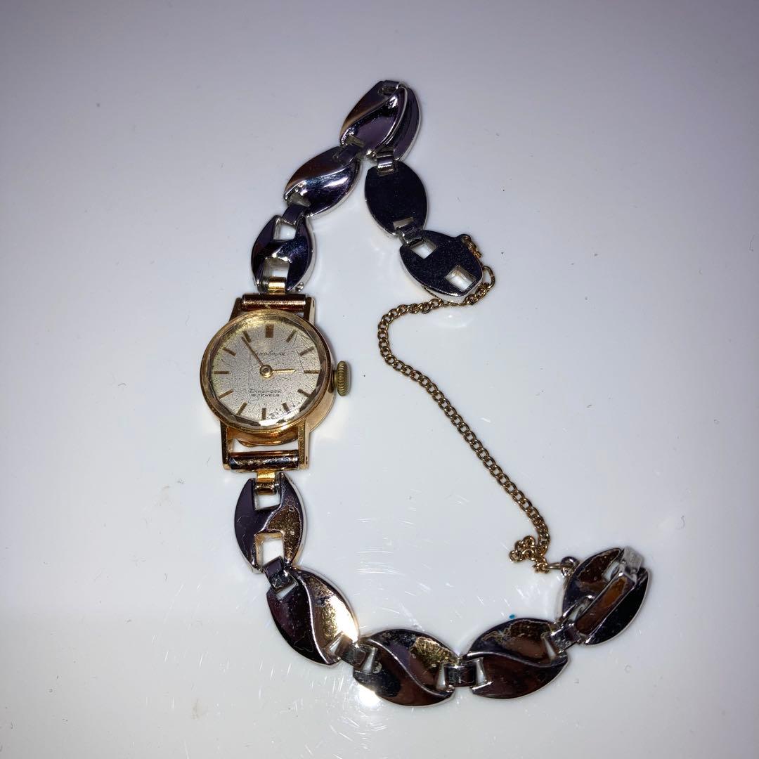 ひ*ん様 SEIKO SOLAR K18 金 手巻き式 腕時計 動作品 ゴールド