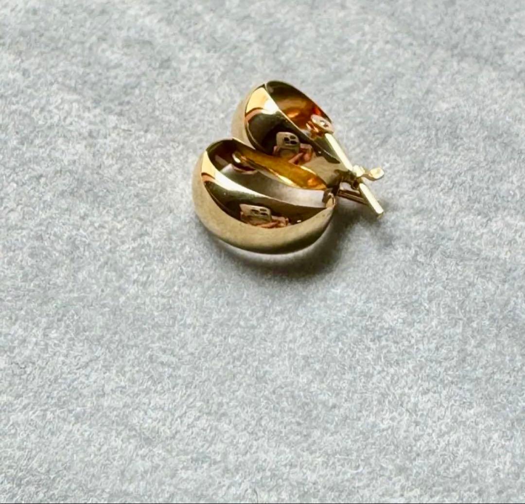 K18イエローゴールド 18金フープピアス