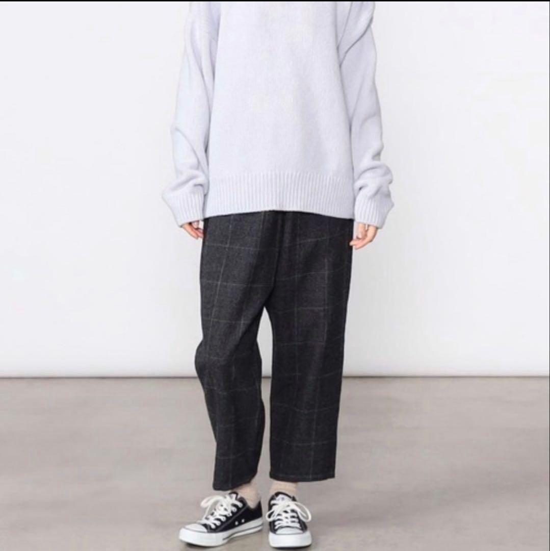 ダントン /ウール イージーパンツ グレンチェック 日本製