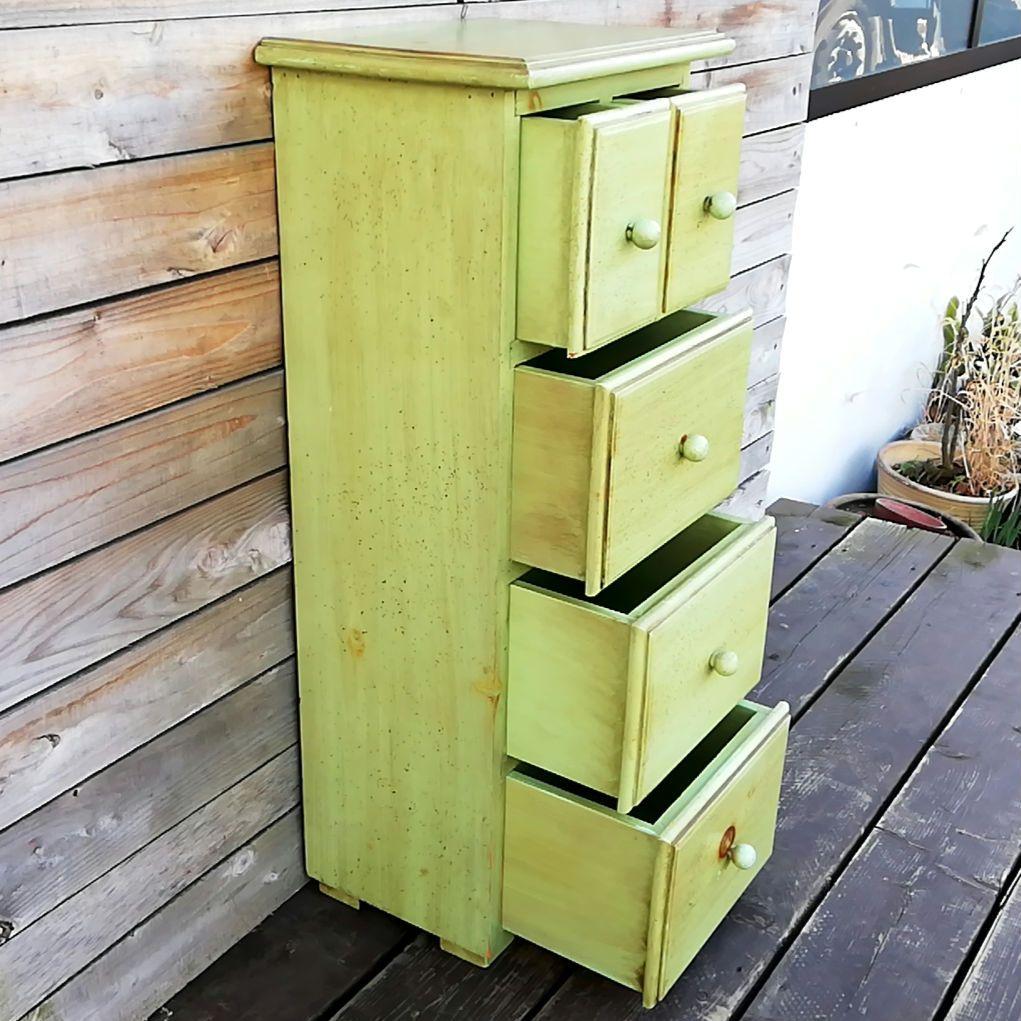 M●希少イタリア製☞Demain☜ヴィンテージ　4段　ミニ　チェスト