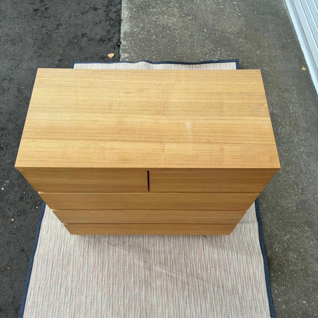 【送料込】無印良品　無印　木製チェスト４段 ナチュラル 家具
