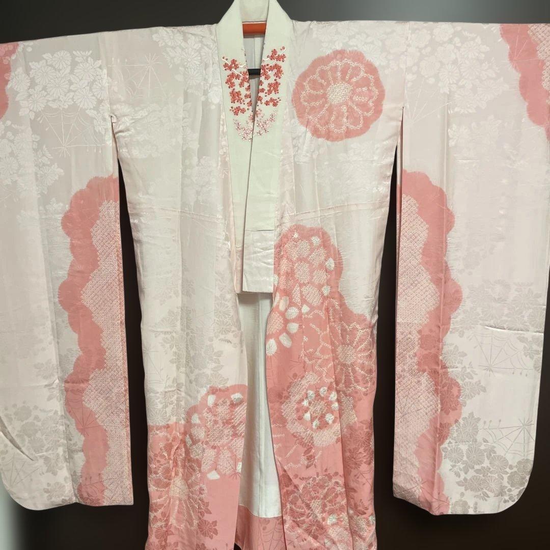 振袖と長襦袢セット　紅型　紺色　正絹　期間限定出品1/31まで