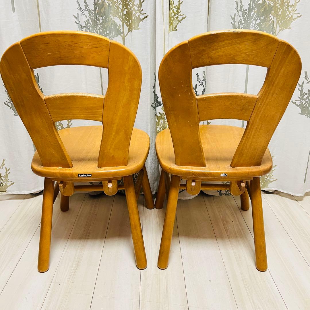 【廃盤品】カリモク ルスティック ダイニングチェア2脚