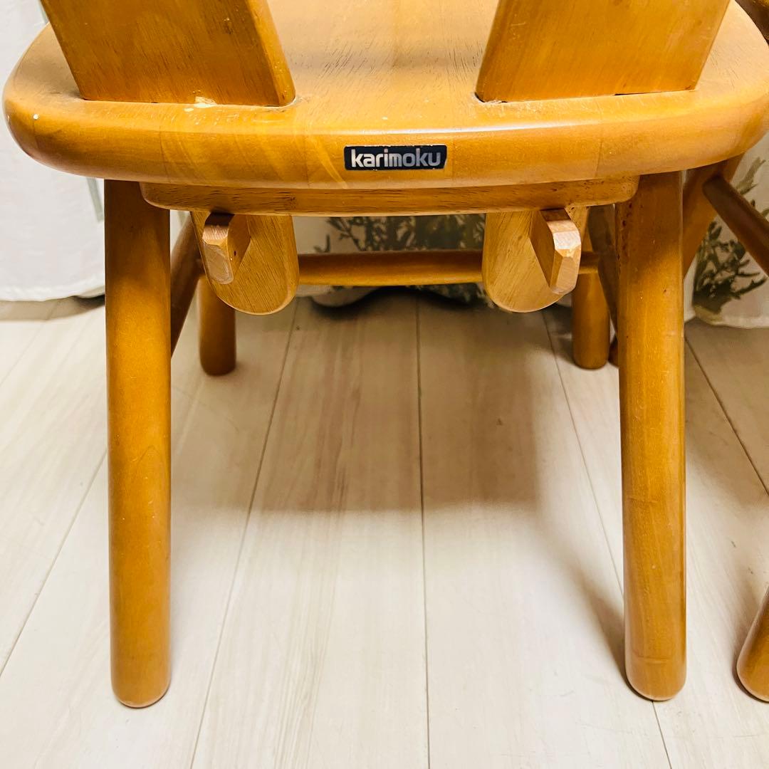 【廃盤品】カリモク ルスティック ダイニングチェア2脚