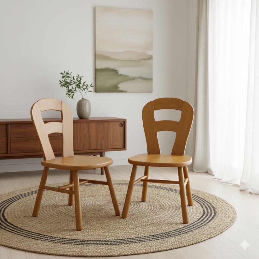 【廃盤品】カリモク ルスティック ダイニングチェア2脚