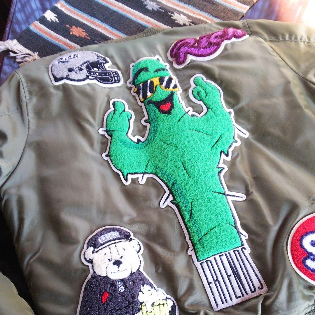 taito.1012、難あり◇ジョイリッチ MA-1ジャケット ◇Mカーキ