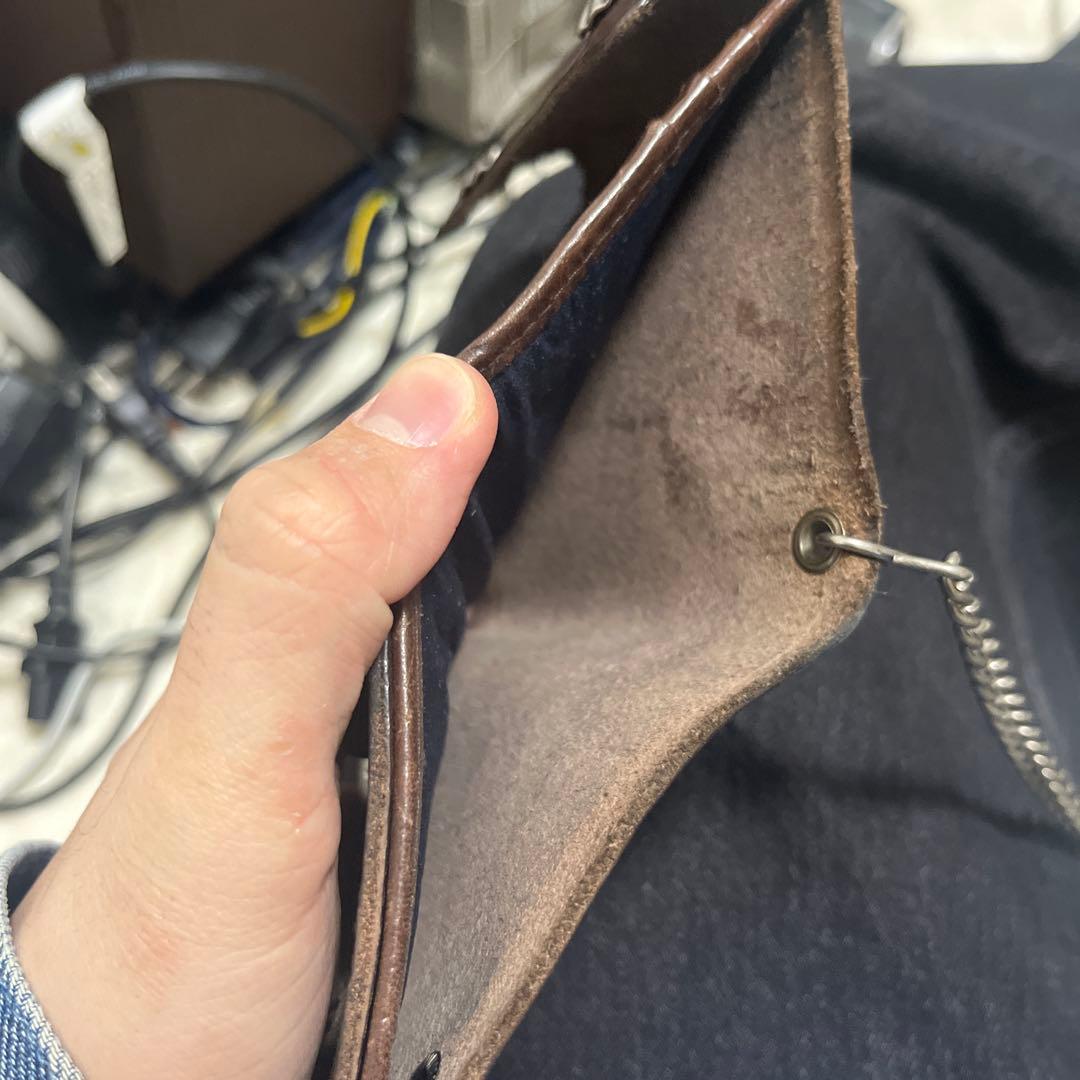 RRL財布 希少トラッカーウェレットレザー ブラウン