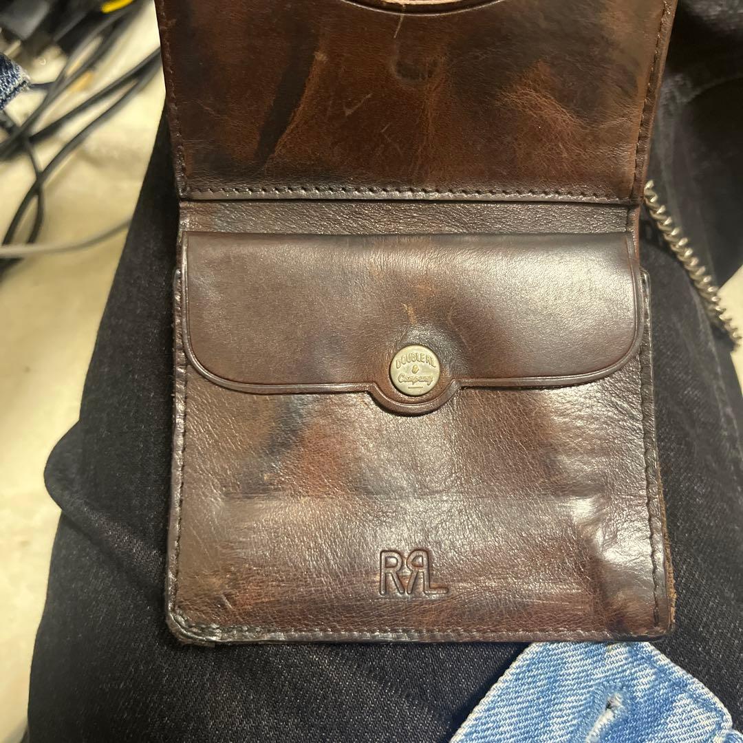 RRL財布 希少トラッカーウェレットレザー ブラウン