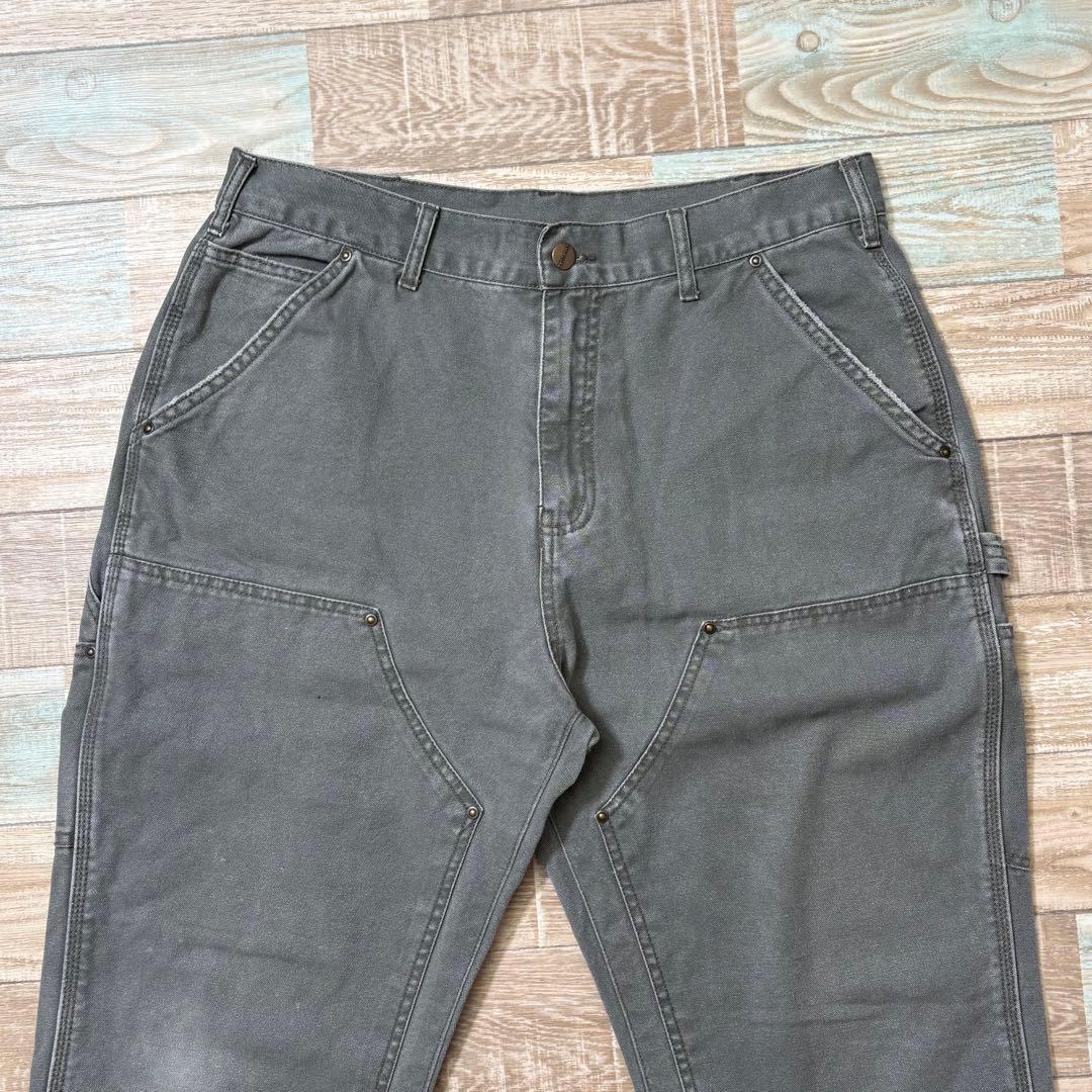 け*た様 カーハート ダブルニー ペインターパンツ モスグリーン MOS W34