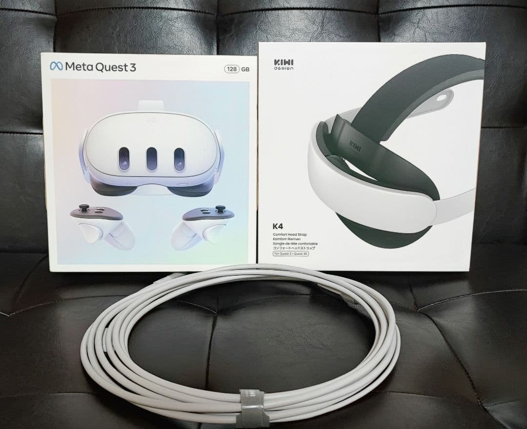  Quest 3 128GB　KIWIヘッドストラップ＆リンクケーブル