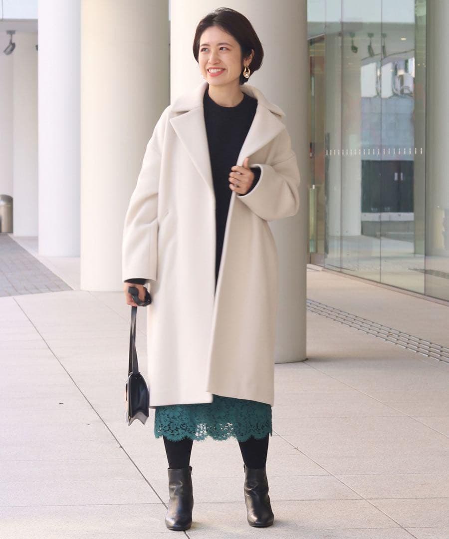 イエナ／試着のみ❤️MANTECOオーバーチェスターコートベージュ(ホワイト)38