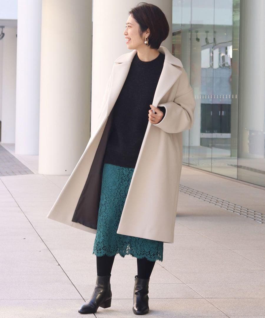 イエナ／試着のみ❤️MANTECOオーバーチェスターコートベージュ(ホワイト)38