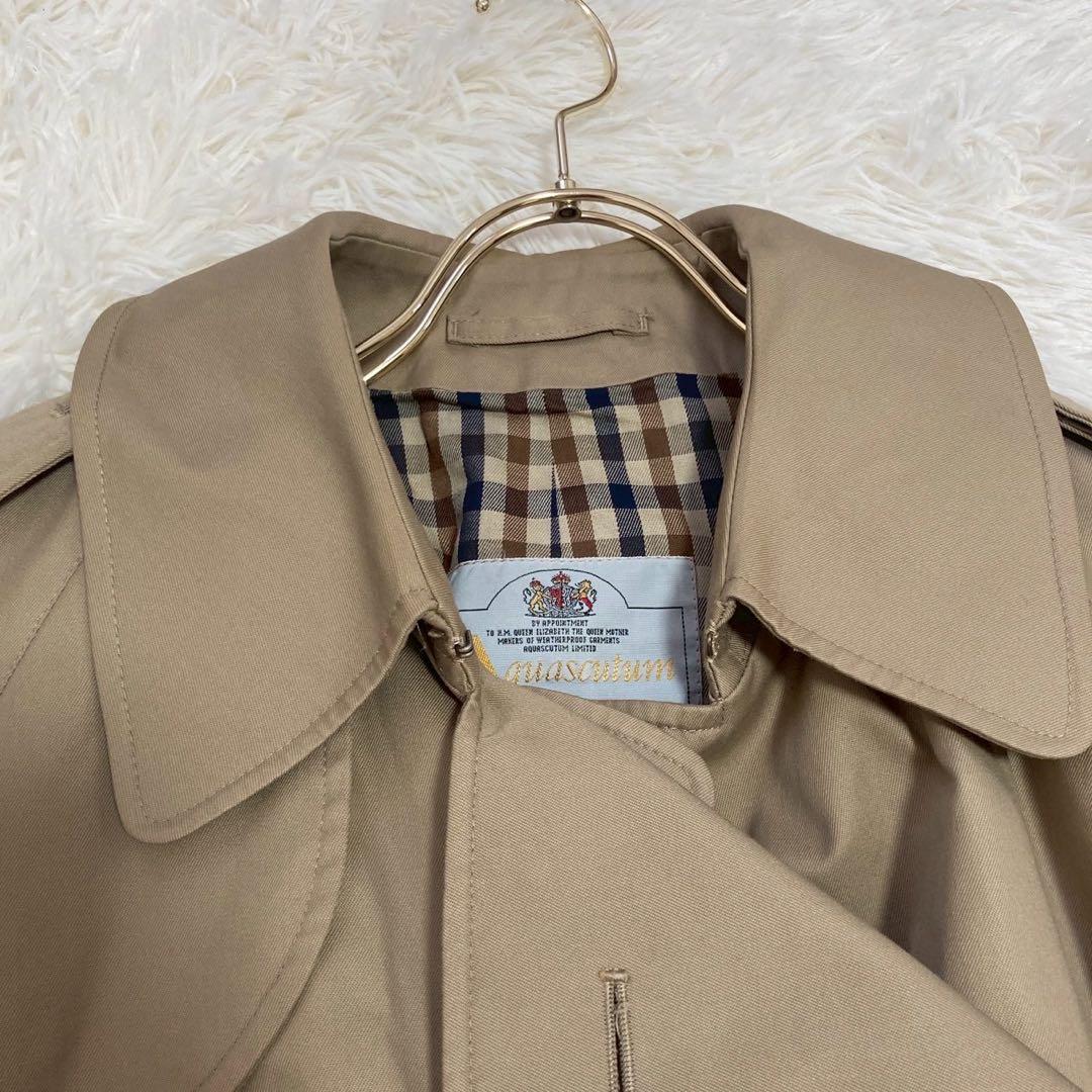 Aquasciam トレンチコート ベージュ オフィス キレイめ オシャレ