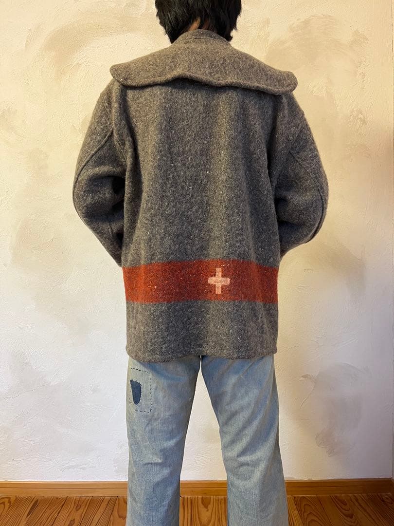古着 SLOWSTONE ブランケットコート スイス軍 ダッフルコート