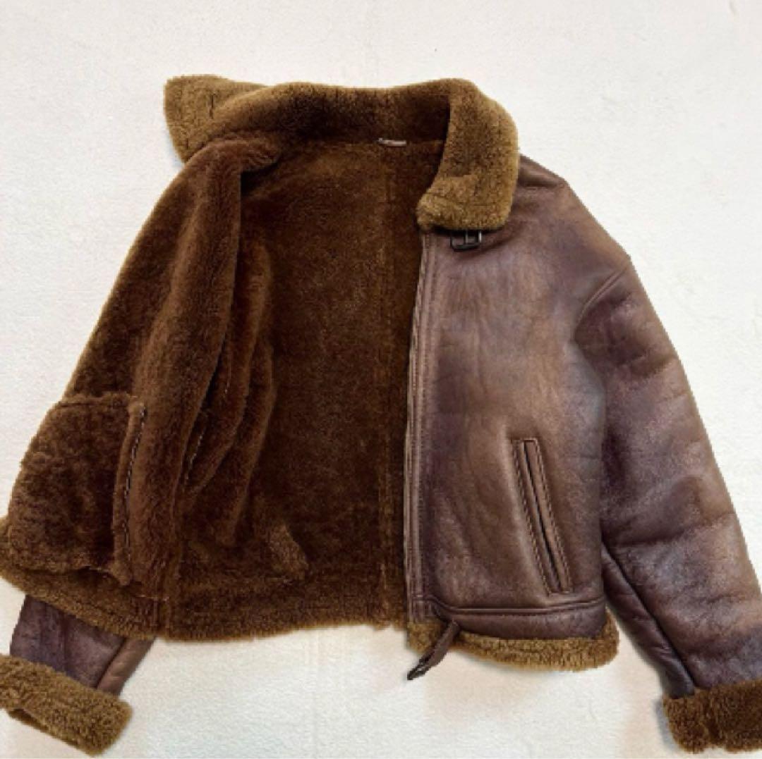 極美品B-3 フライトジャケット ヴィンテージジャケット ブラウン シープスキン
