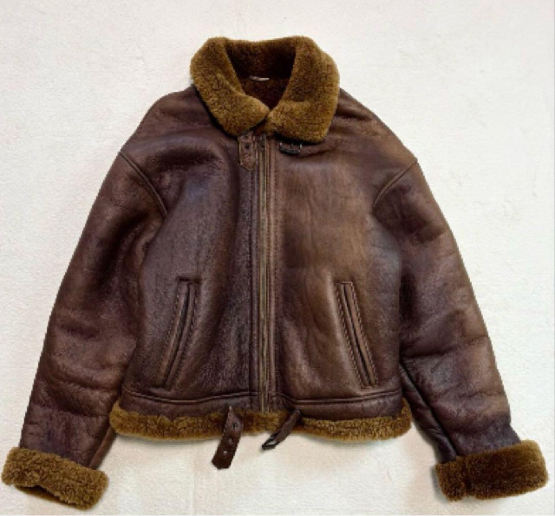 極美品B-3 フライトジャケット ヴィンテージジャケット ブラウン シープスキン