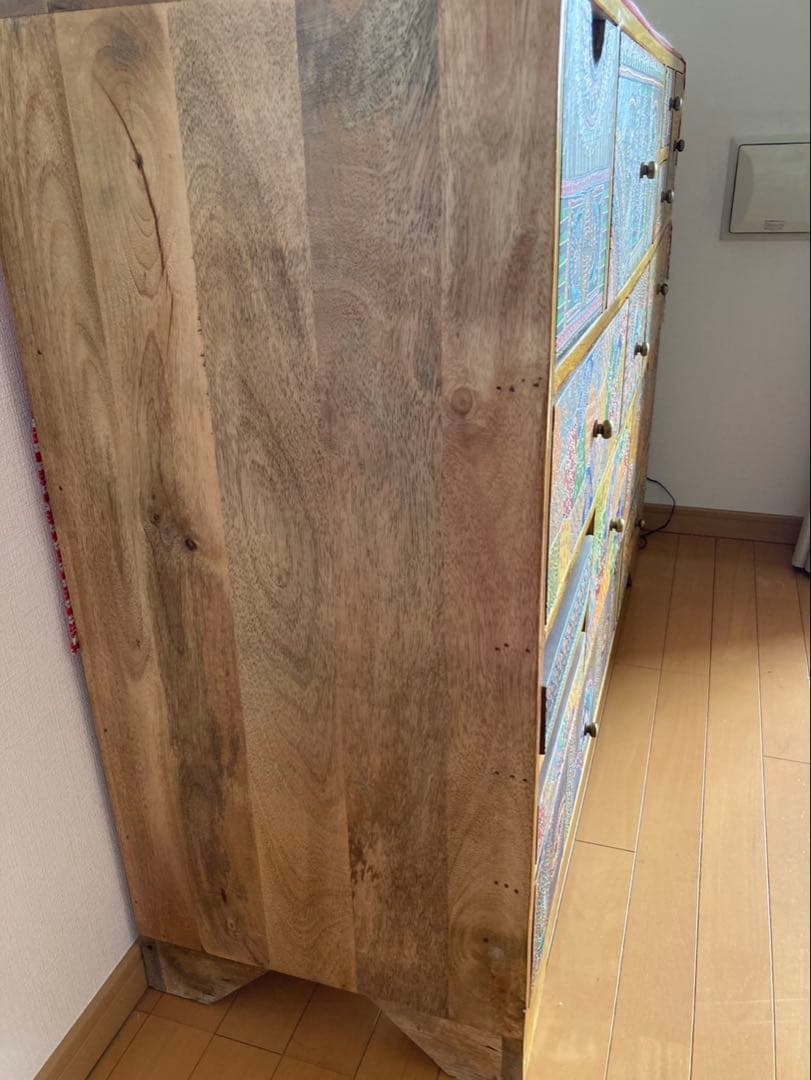 インド製　木製チェスト