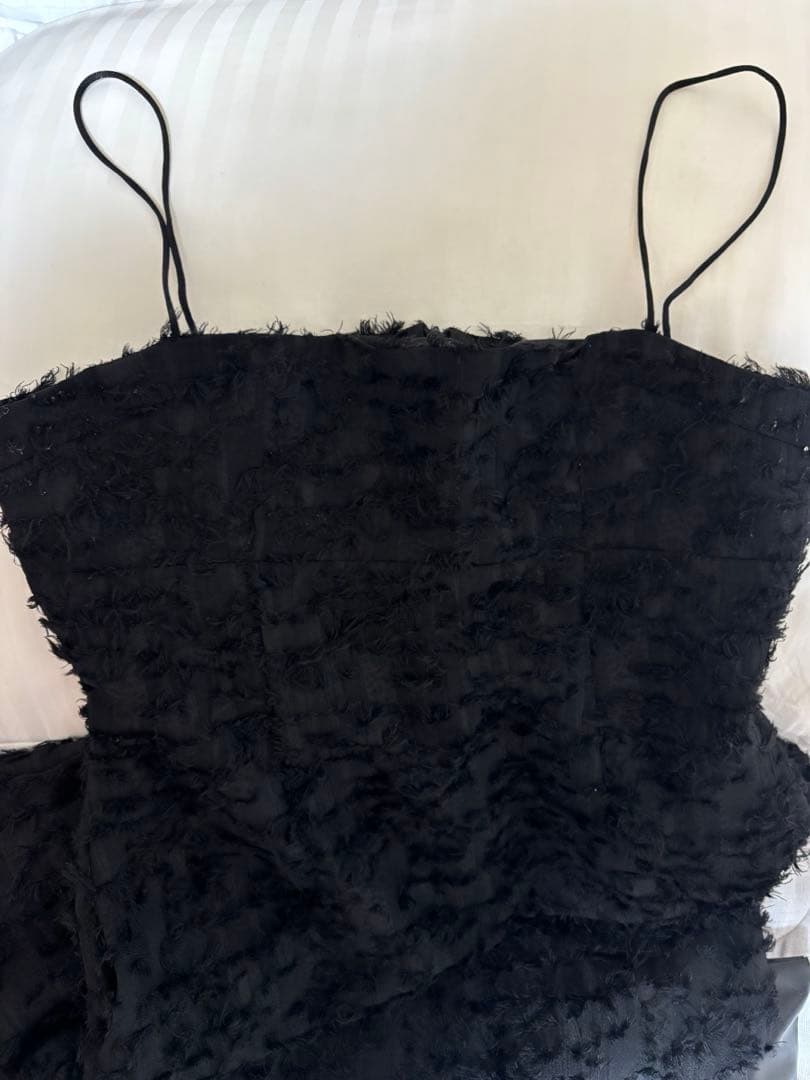 maison celon フリンジフェザーキャミソールワンピース