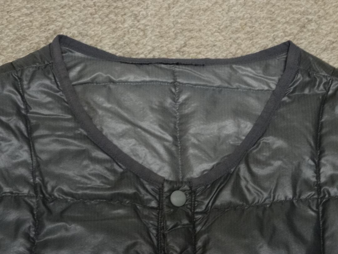希少　旧ロゴ　オールド　モンベル　プルーオーバー　ダウンベスト　ガンメタ　M～L