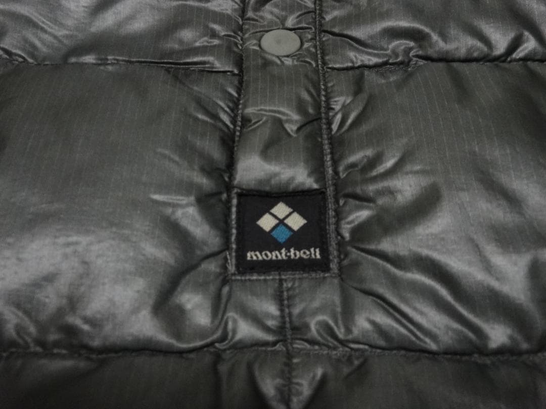 希少　旧ロゴ　オールド　モンベル　プルーオーバー　ダウンベスト　ガンメタ　M～L