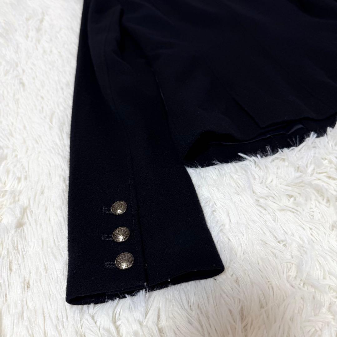 バーバリーブルーレーベル テーラードジャケット ロゴ釦 ノバチェック 38