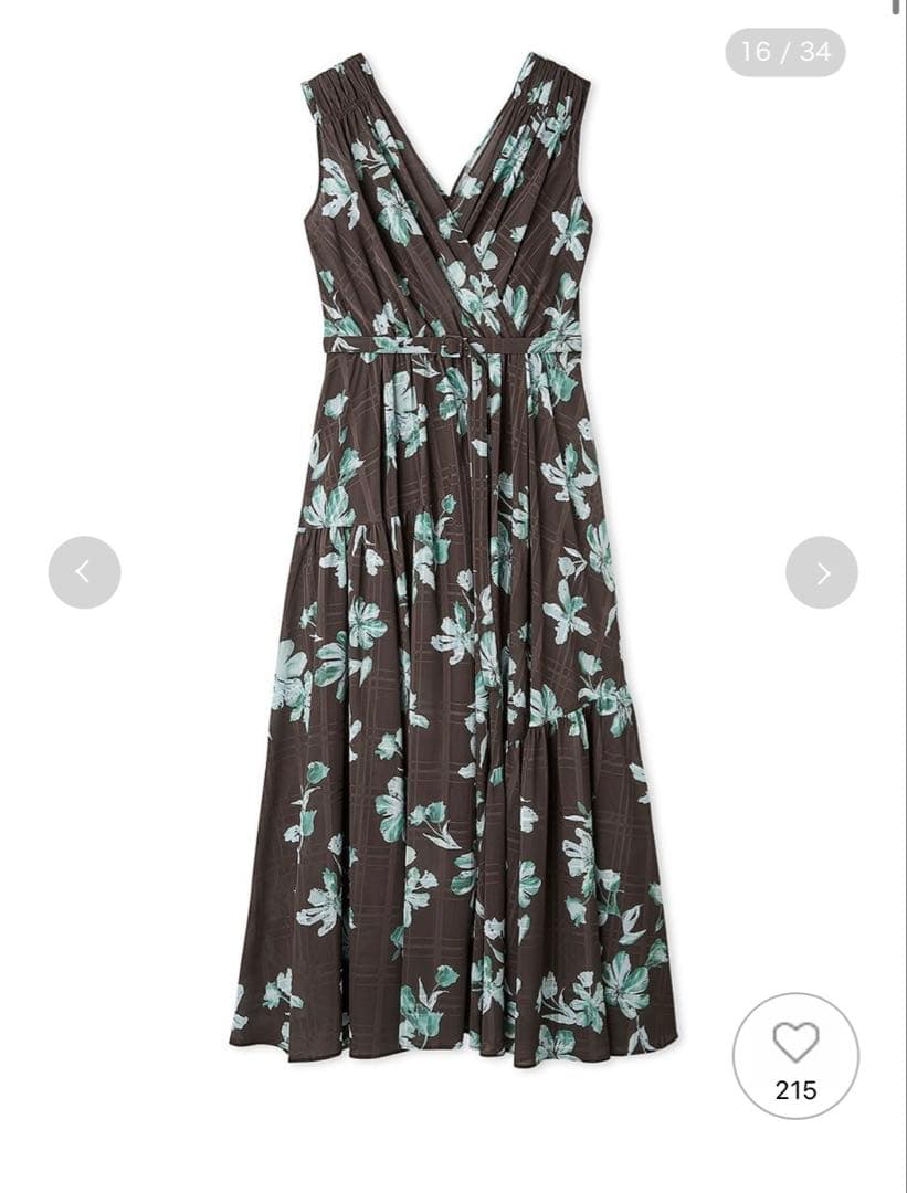 大人気完売　FRAY I.D フラワープリントカシュクールワンピース