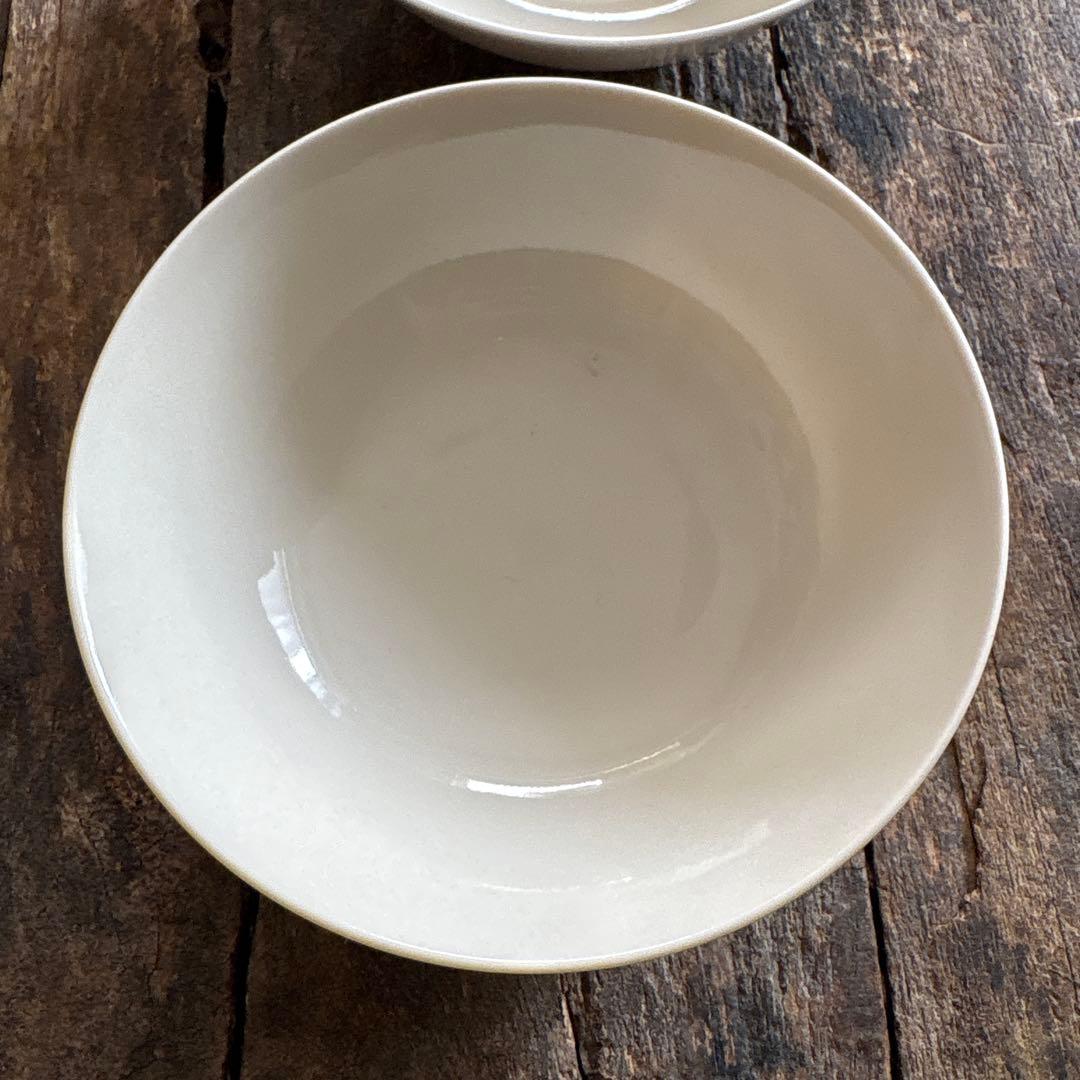 希少　砥部焼　淡黄磁　深皿　五客　白磁　白高麗