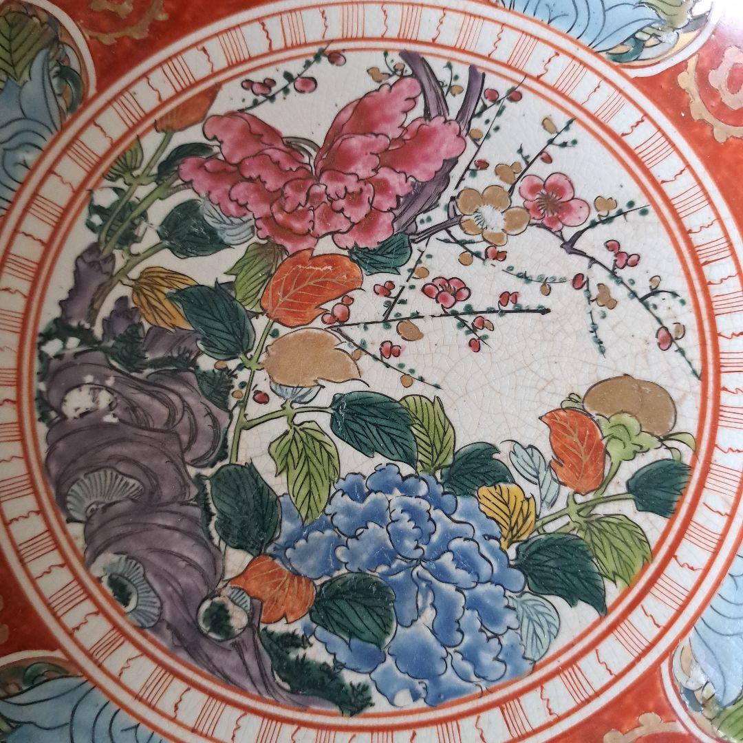 「華やかに、九谷の皿を食卓に」 九谷焼色絵皿(直径21cm) 2客セット 骨董ア