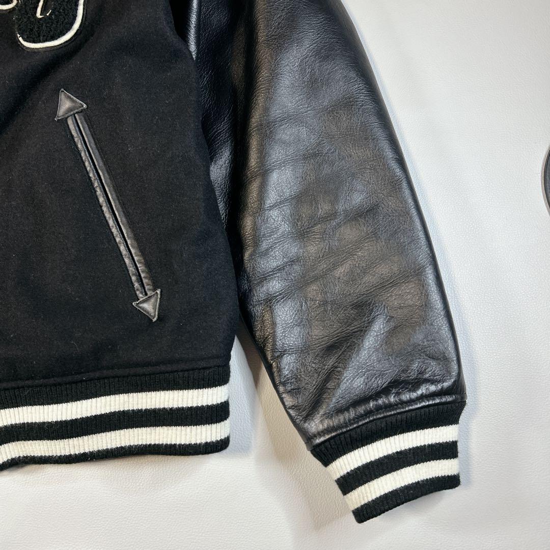 美品 ROLLING CRADLE スタジャン ブラック L デカロゴ 希少