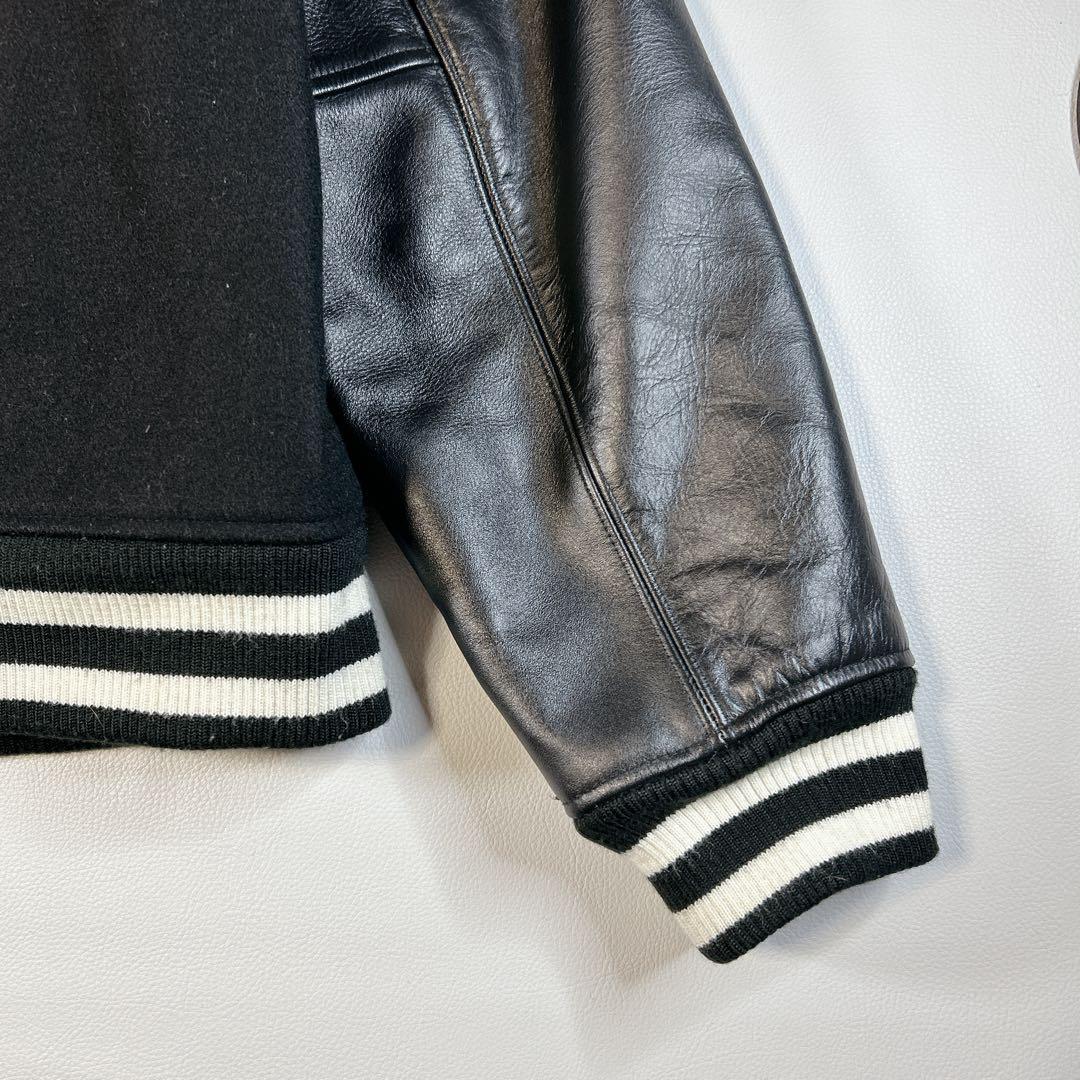 美品 ROLLING CRADLE スタジャン ブラック L デカロゴ 希少